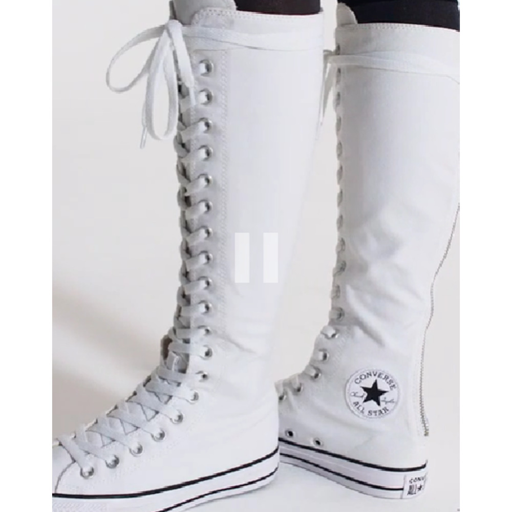 Converse Women's CTAS Knee High Zippered XX Hi Size 9 White NWT
